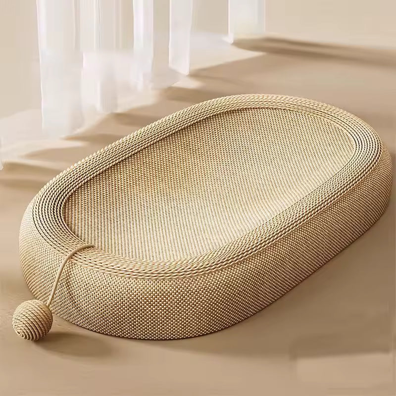 Cat tree with play ball Large oval sisal basin Sofa protection Indoor scratching board Wear-resistant pet supplies