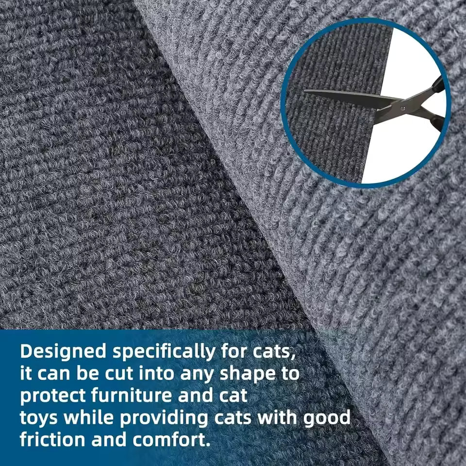 Cat scratching mat, cuttable cat carpet, cat scratching carpet, corner wall, self-adhesive cat scratch protection, DIY scratch protection for furniture